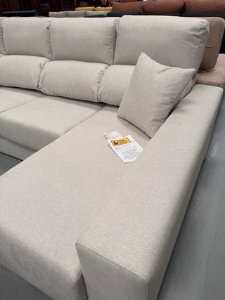 Sofá Chaise Longue Covadonga Tela Beige