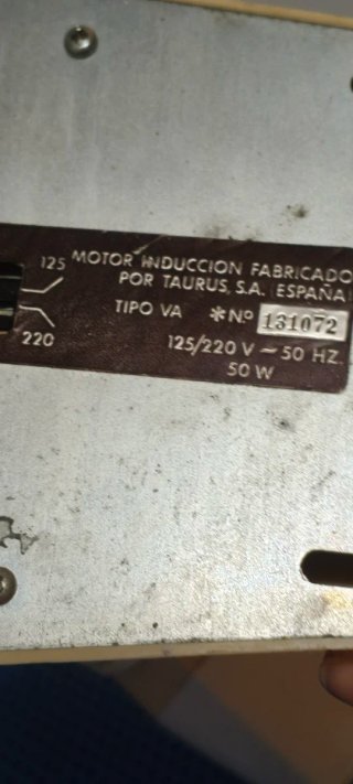 Ventilador Vintage Beige y Plateado