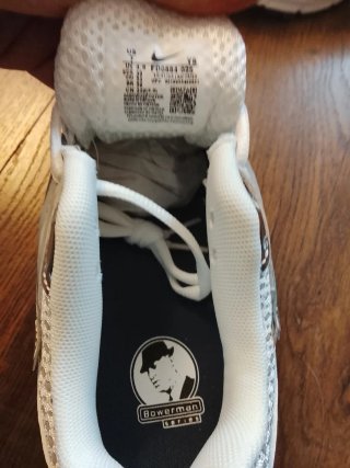 Zapatillas Nike plateadas y blancas