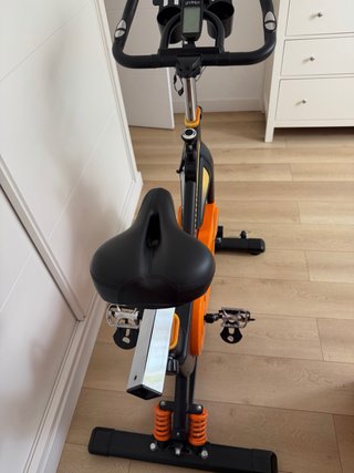 Bicicleta Spinning Estática Naranja