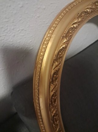 Marco Ovalado Dorado Decorativo