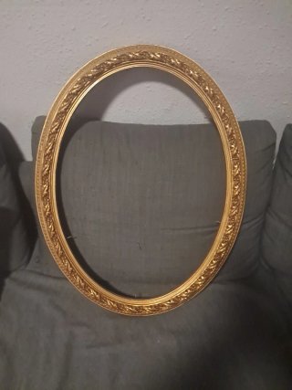 Marco Ovalado Dorado Decorativo