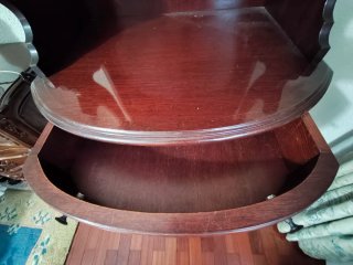 Mueble mesita estantería de madera