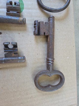 6 lotes Llave antigua de hierro