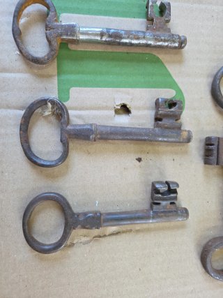 6 lotes Llave antigua de hierro