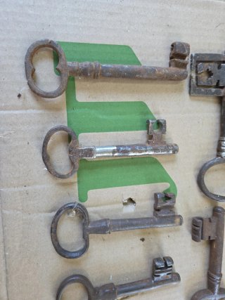 6 lotes Llave antigua de hierro