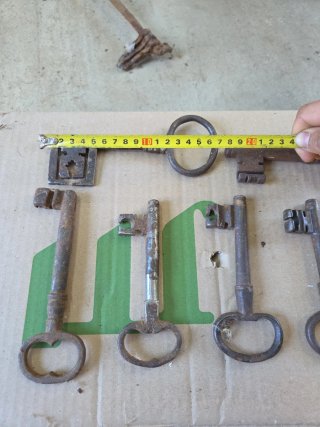 6 lotes Llave antigua de hierro