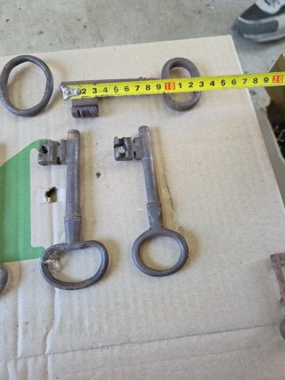 6 lotes Llave antigua de hierro