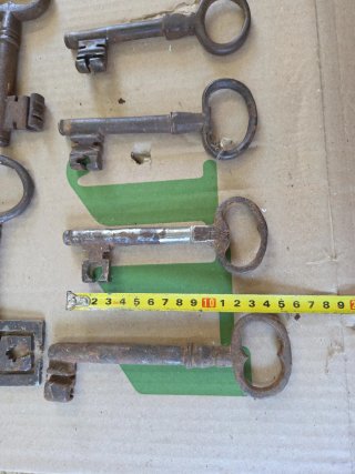 6 lotes Llave antigua de hierro