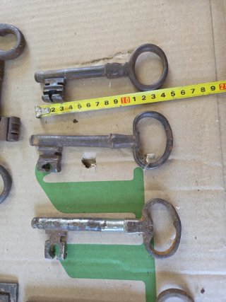 6 lotes Llave antigua de hierro
