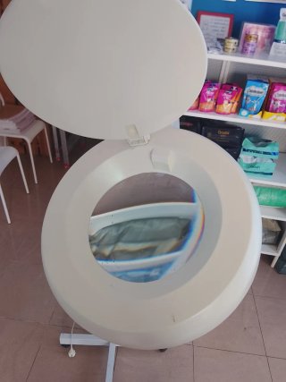 Lámpara lupa rodante