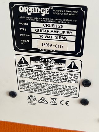 Ampli Orange Crush 20