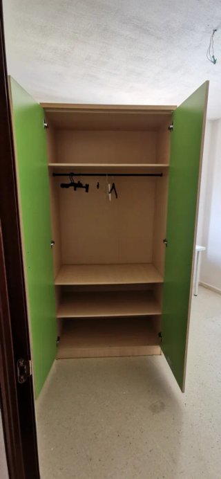 Armario juvenil 2 puertas madera