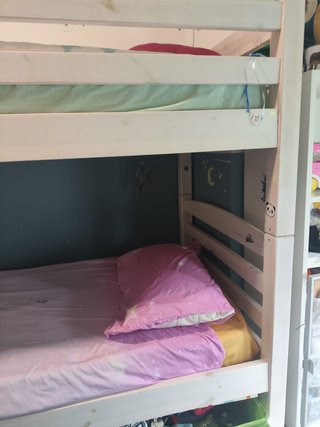 Cama Litera Blanca + Cajón Almacenaje