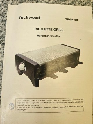 Raclette Techwood 8 personas + piedra para cocinar