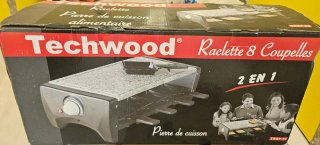 Raclette Techwood 8 personas + piedra para cocinar