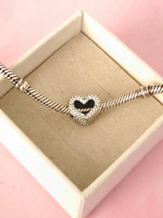 Charm Corazón Plata Con Circonitas