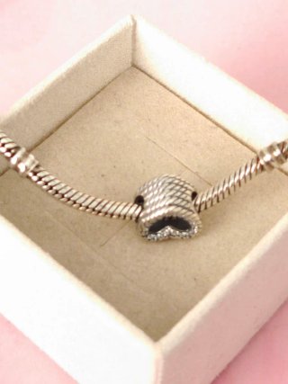 Charm Corazón Plata Con Circonitas