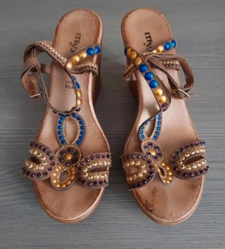 Scarpe donna eleganti grigie e blu