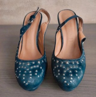Scarpe donna eleganti grigie e blu