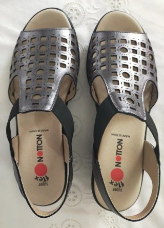 Sandalias Notton Piel Plataforma Talla 39