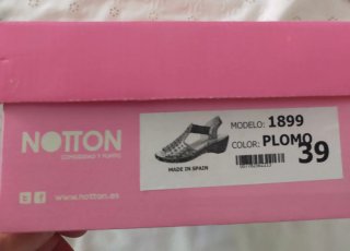 Sandalias Notton Piel Plataforma Talla 39