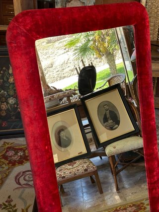 Espejo antiguo de estudio fotográfico