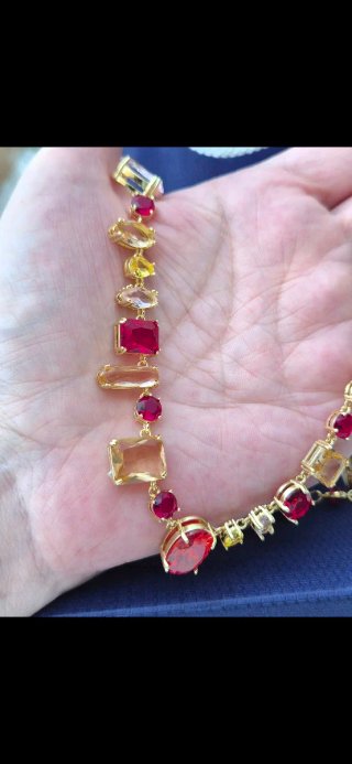 Colar Swarovski pedras mistas