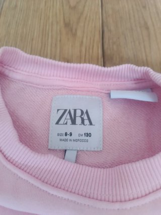 Sudadera Zara Stitch Rosa Talla 8-9 Niña
