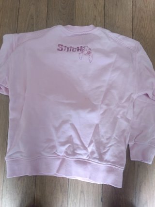 Sudadera Zara Stitch Rosa Talla 8-9 Niña