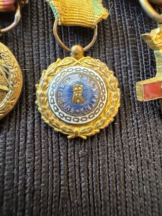 Barra de medallas militares españolas vintage