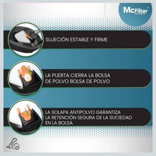 20 Bolsas Aspiradora para Bosch