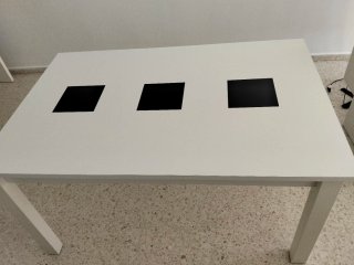 Mesa de comedor blanca 140x90