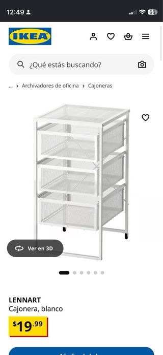 Cajonera Metálica Ikea lennart