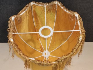 Coppia Paralumi Vintage Oro Frange