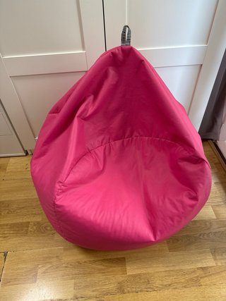 Puff rosa de poliéster