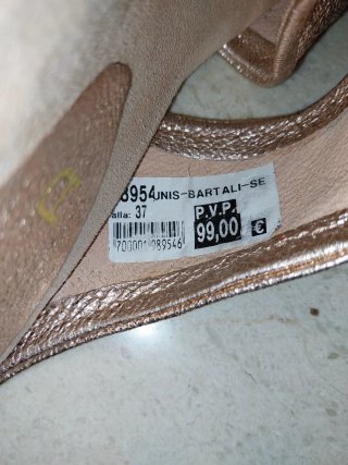 Unisa Sandalias Doradas Mujer