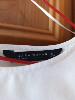 Vestido Zara Blanco Talla S