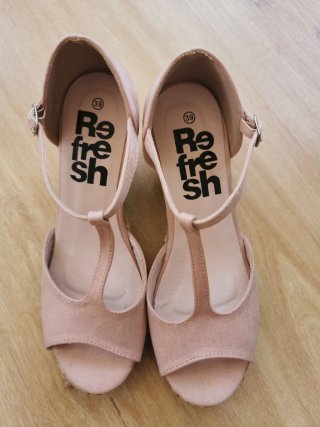 Sandalias Refresh T-Strap Rosa Talla 39