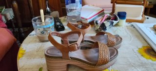 Sandalias Refresh Beige/Marrón Talla 37