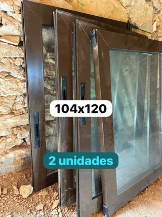Ventanas Aluminio Marrón (3 Unidades)