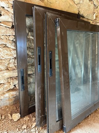 Ventanas Aluminio Marrón (3 Unidades)