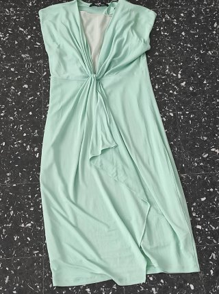 Abito Elisabetta Franchi asimmetrico verde