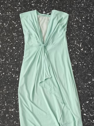 Abito Elisabetta Franchi asimmetrico verde