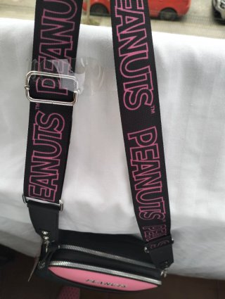 Bolso Peanuts Snoopy Rosa y Negro