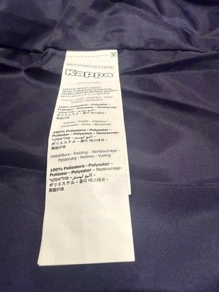 Chaqueta Kappa acolchada azul nueva XL