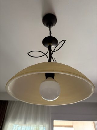 Lámpara colgante cristal y metal