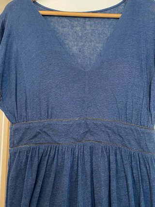 Vestido largo azul de verano