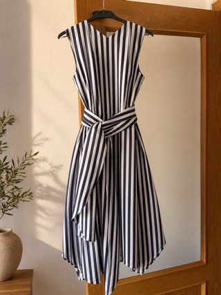 Vestido Sfera Rayas Azul y Blanco Talla M
