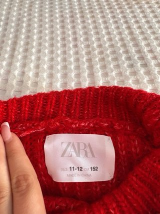 Jersey Zara Rojo Cuello Alto